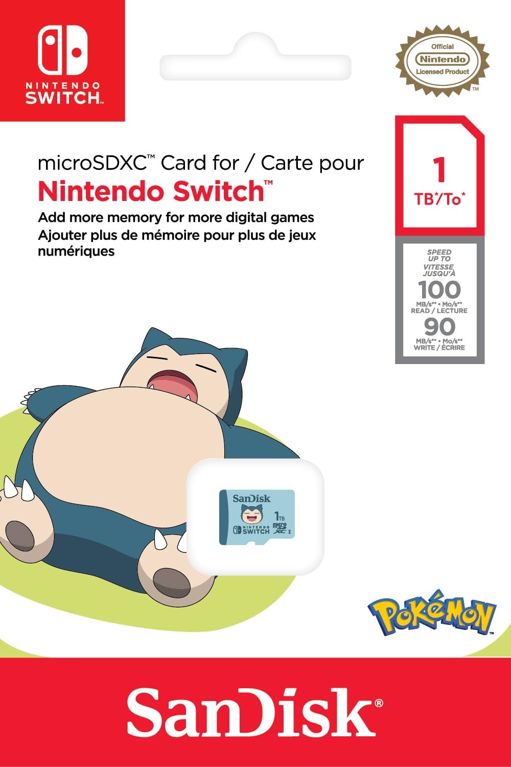 SanDisk Pokémon microSDXC Snorlax 1TB