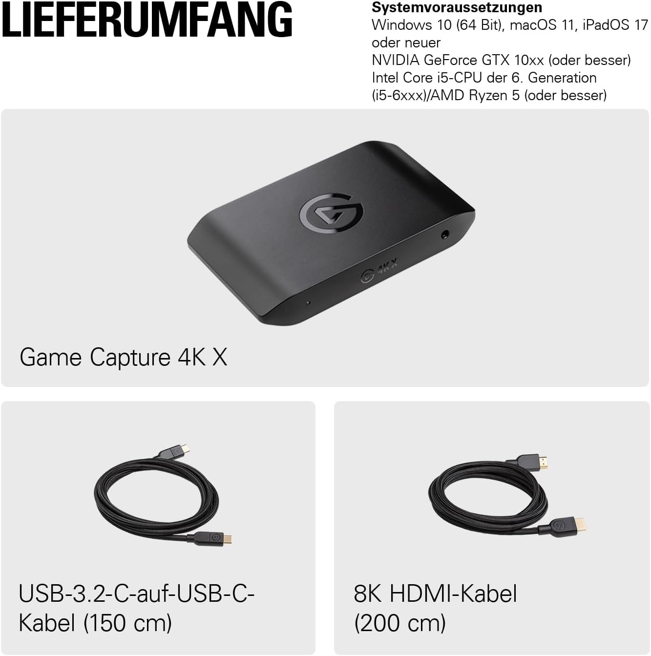 Elgato 4K X HDMI 2.1 Game Capture Card | PS5, Xbox Series X/S, PC | 4K120 Passthrough | 4K60 Recording