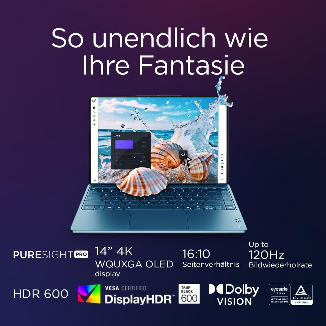 Lenovo Yoga Slim 9 – Rückansicht Premium-Design