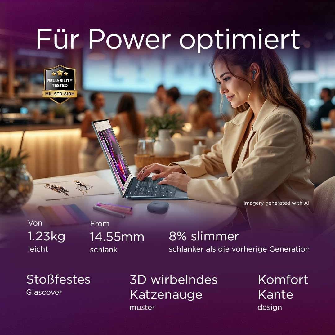 Lenovo Yoga Slim 9 – Gesamtansicht aufgeklappt