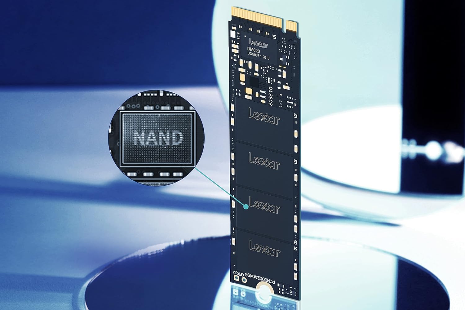 Lexar NM620 SSD – Nahaufnahme Chip
