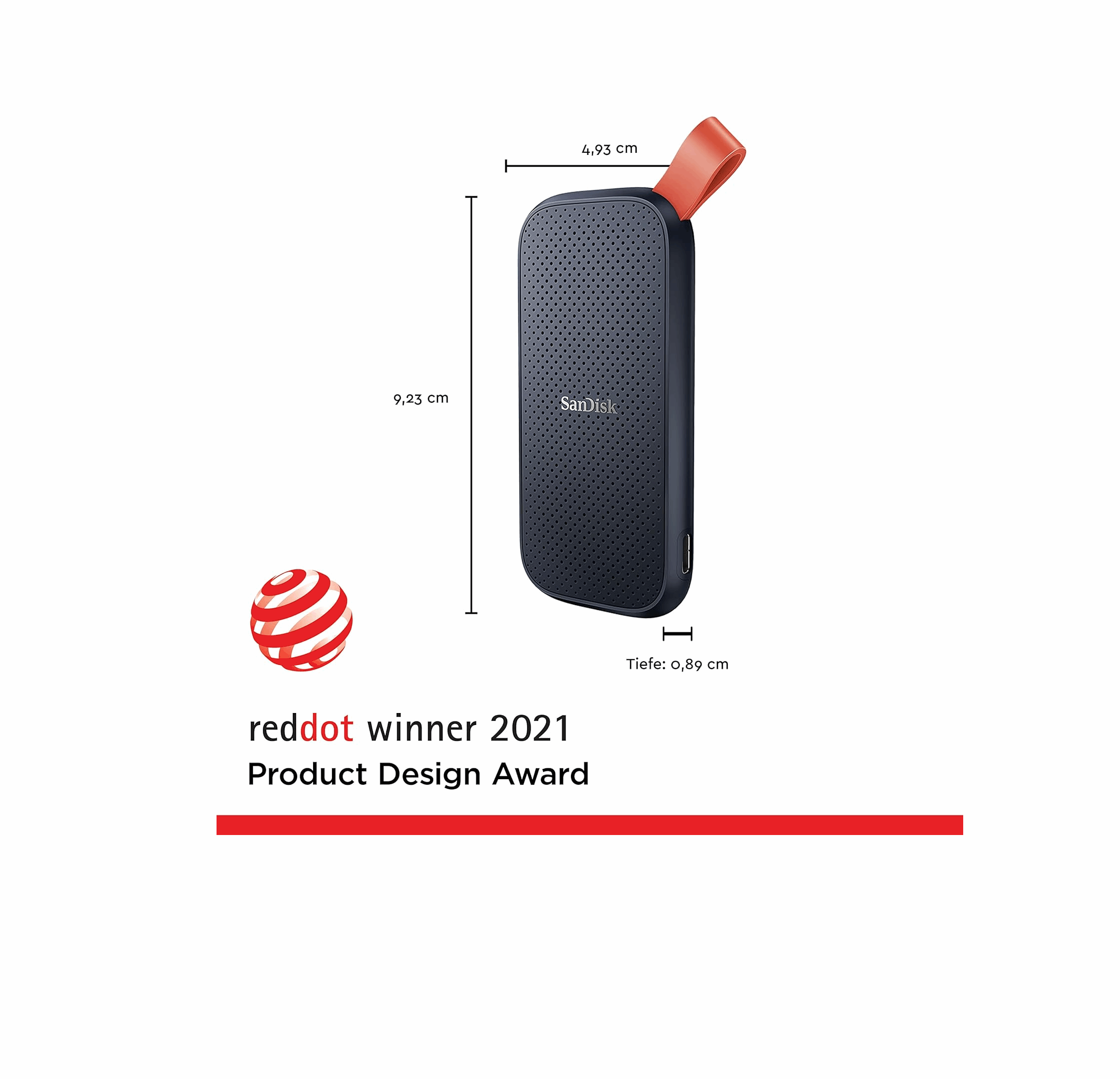 SanDisk 2TB Portable SSD - bis zu 800 MB/Sek. Lesegeschwindigkeit, USB 3.2 Gen 2