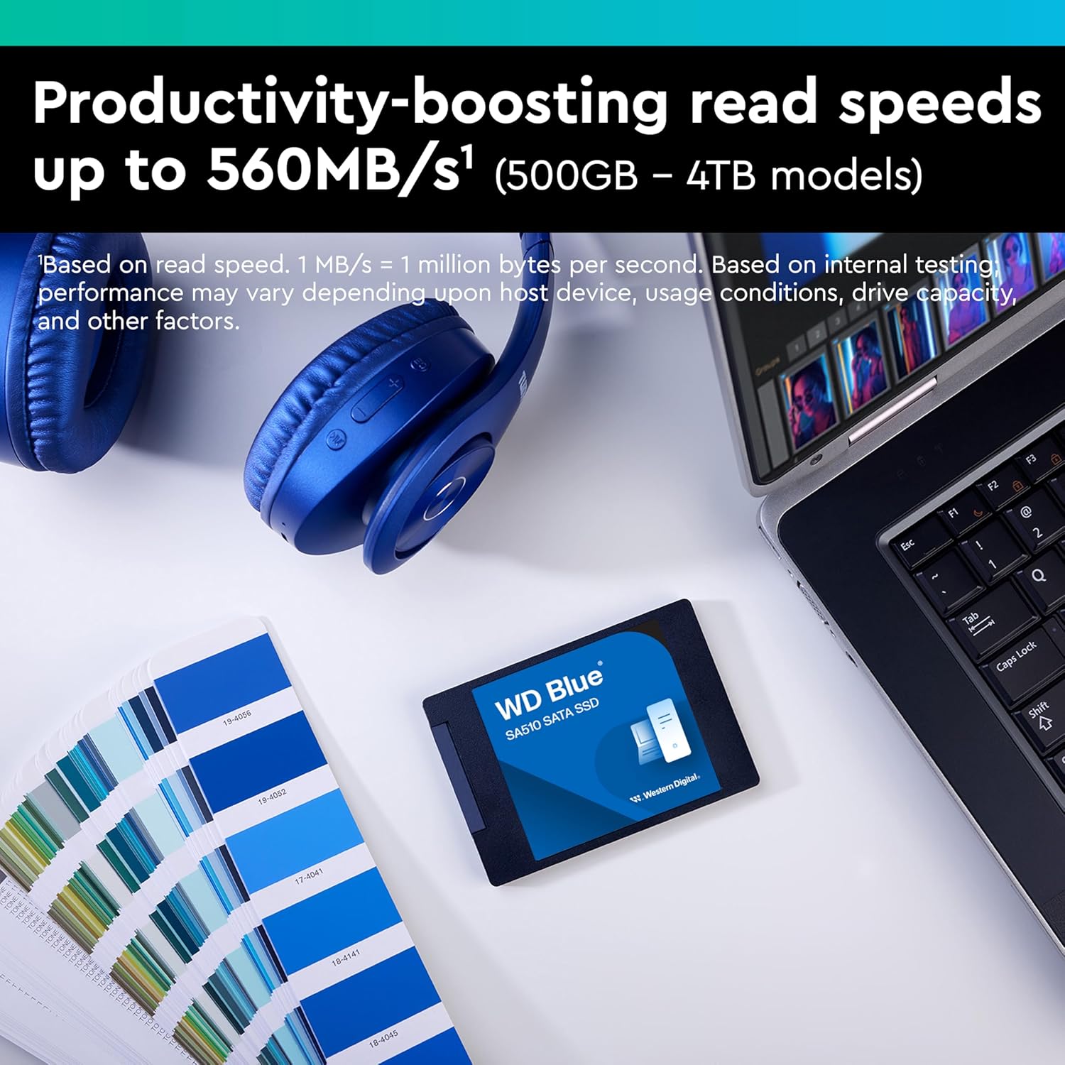 WD Blue SA510 SATA SSD 2TB – Seitenansicht