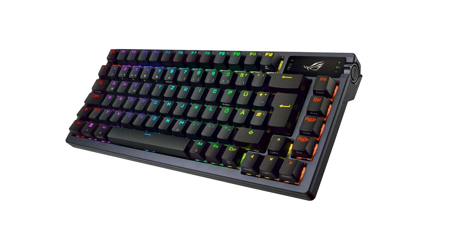 ASUS ROG Azoth RGB Gaming-Tastatur (deutsches Layout, Bluetooth, 2,4-GHz, USB)