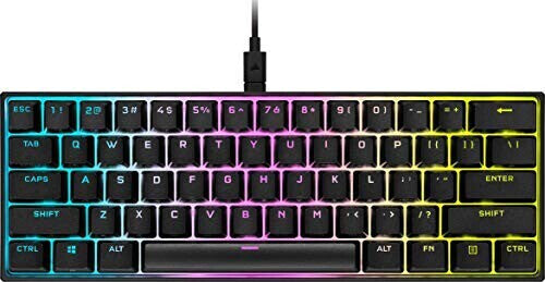 Corsair K65 RGB Mini 60% Gaming Keyboard (MX Speed RGB Silver) (DE) QWERTZ