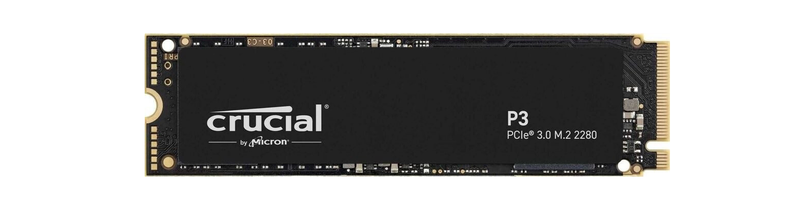 Crucial P3 PCle 3.0 NVMe M.2 SSD 500GB bis zu 3500 MB/s Lesegeschwindigkeit