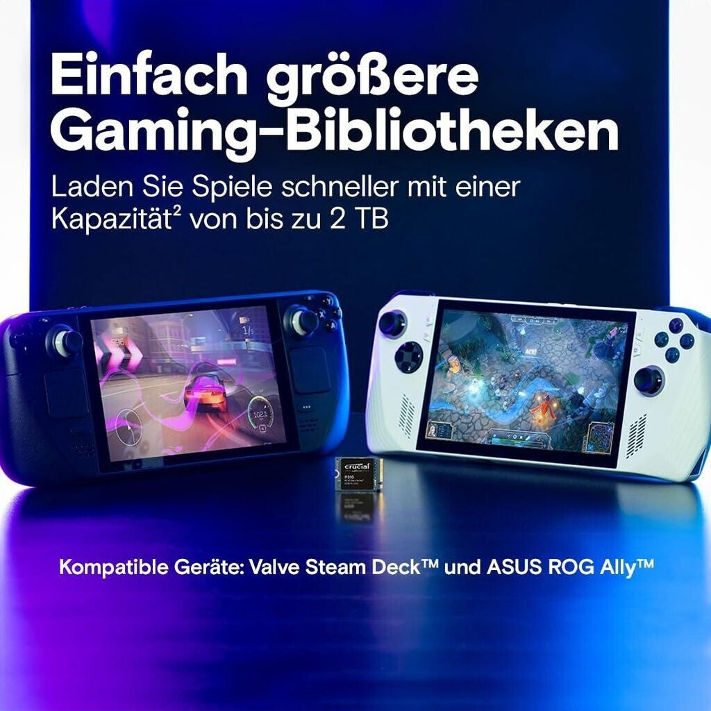 Crucial P310 PCIe Gen4 NVMe 2230 M.2 SSD intern, bis 7.100 MB/s