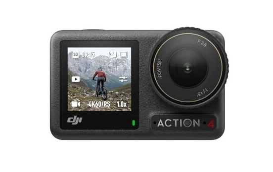 DJI Osmo Action 4 Essential-Combo 4K/120fps Action Cam mit 1/1,3-Zoll-Sensor