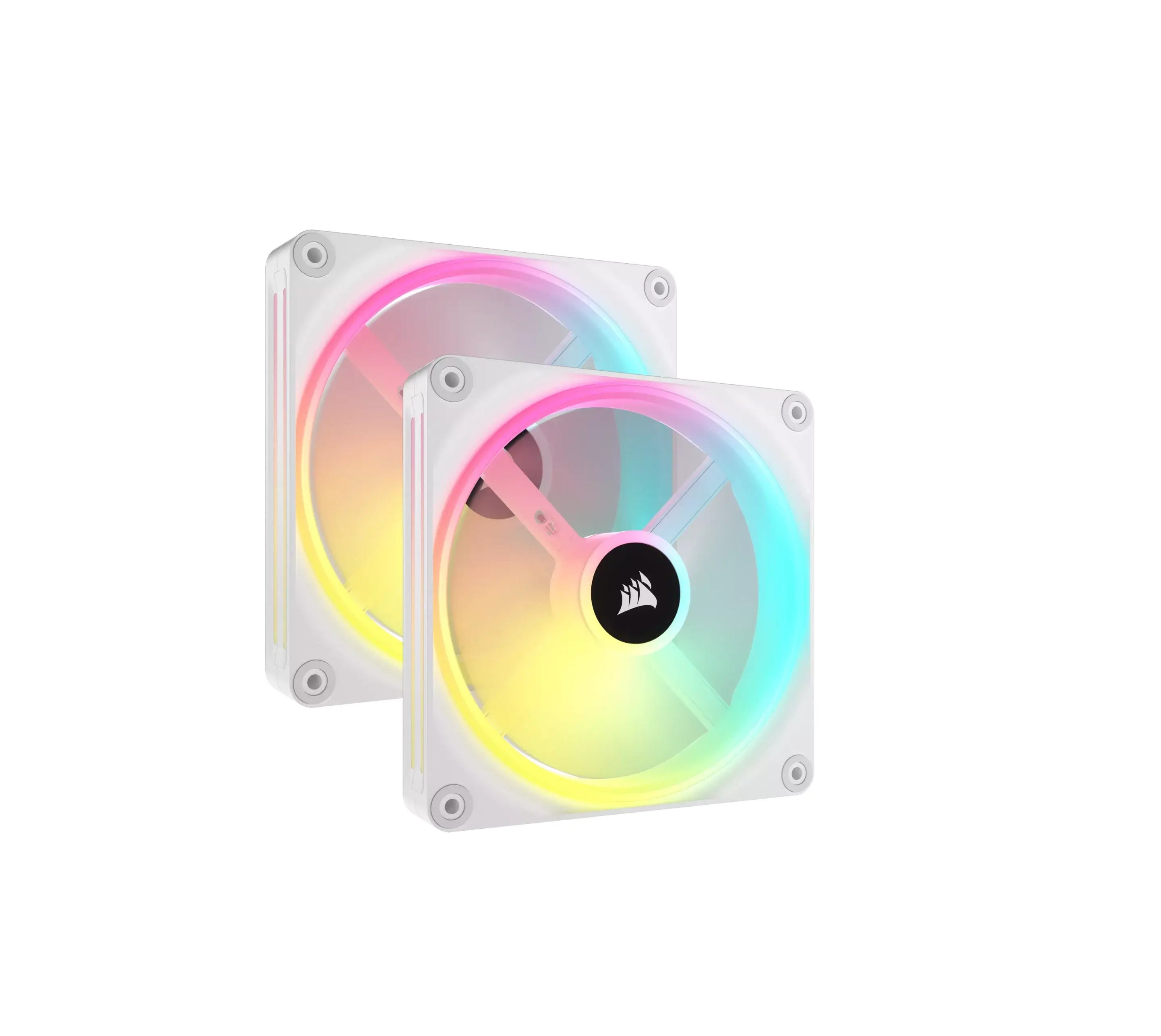 CORSAIR iCUE LINK QX140 RGB 140mm Case Fan - Starter Kit - 2 Pack - White