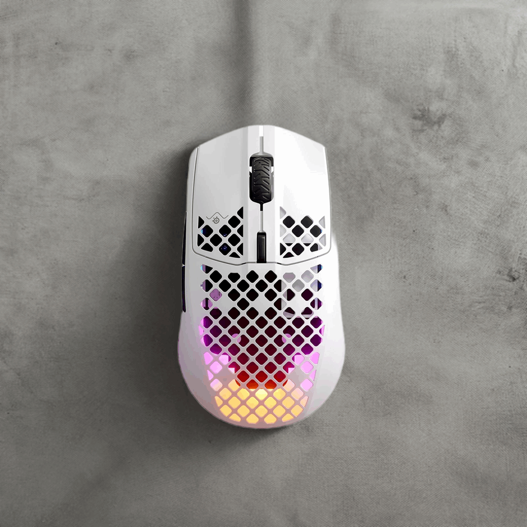 SteelSeries Aerox 3 Wireless - RGB Gaming-Mouse - Federleichtes Design - TrueMove Air-Sensor mit 18.000 DPI - Snow