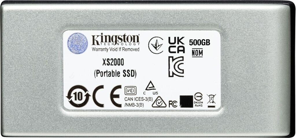 Kingston XS2000 4TB Externe SSD USB 3.2 Gen 2 Silber