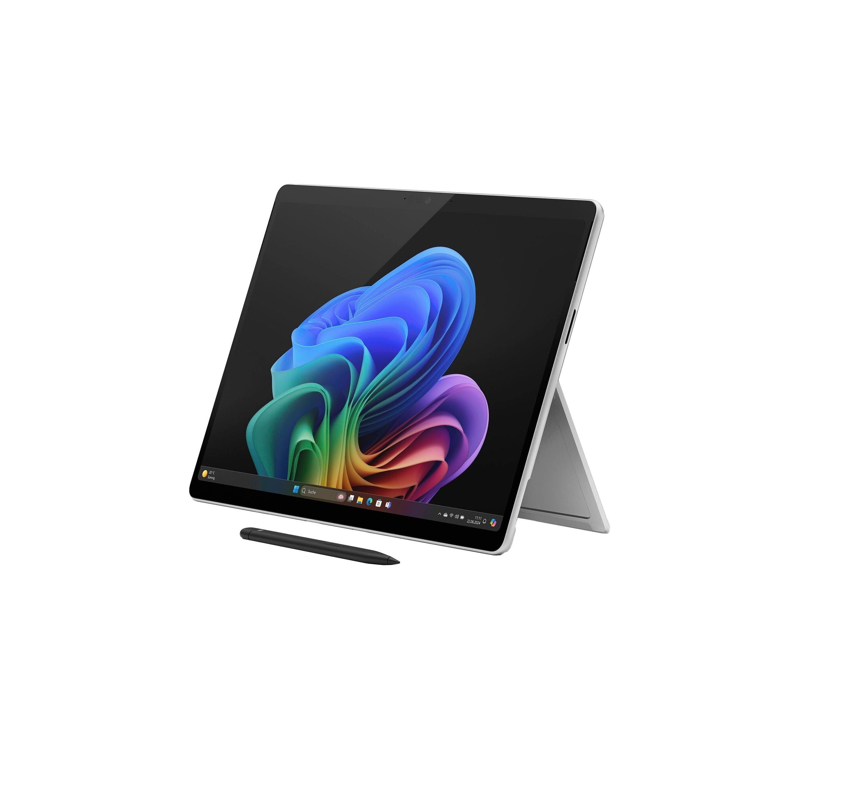 Microsoft Surface Pro Copilot+ PC, 33 cm (13 Zoll), Snapdragon X Plus, 16 GB RAM, 256 GB SSD, neuestes Modell, 11. Edition, Windows 11 Home, Platin