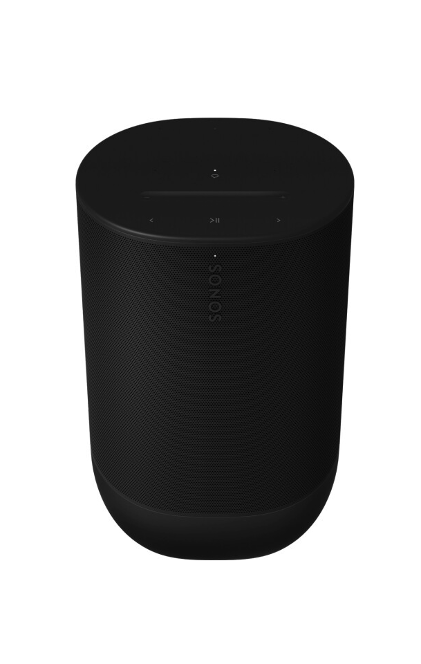 Eleganter schwarzer Sonos Move 2 tragbarer Lautsprecher
