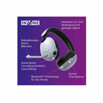 Sony INZONE H9 kabelloses Gaming-Headset mit Noise Cancelling
