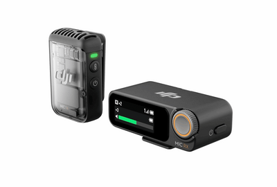 DJI Mic 2 (1 Sender + 1 Empfänger), kabelloses Mikrofon mit intelligenter Rauschunterdrückung