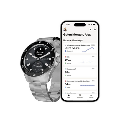Withings ScanWatch Nova – Smart Hybrid Uhr mit EKG, SpO2-Messung und Schlafapnoe-Erkennung
