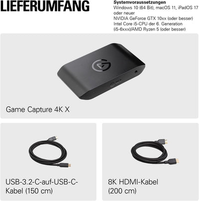 Elgato 4K X Capture Card Lieferumfang