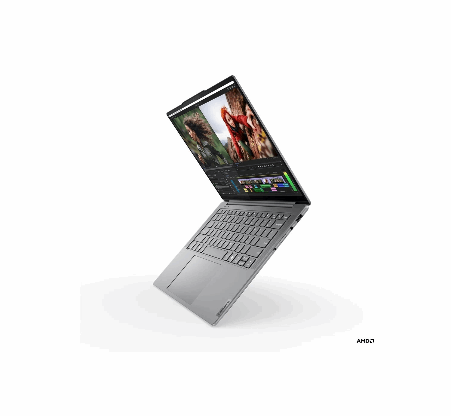 Seitenansicht rechts: Lenovo Yoga Pro 7 rechte Seite mit weiteren Ports und schlankem Design.