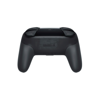 Rückseite des grauen Nintendo Switch Pro Controllers