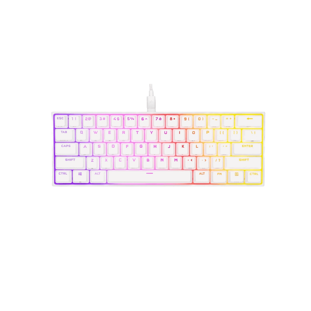 Corsair K65 RGB Mini 60% Gaming Tastatur (MX Speed RGB Silver) (DE) QWERTZ
