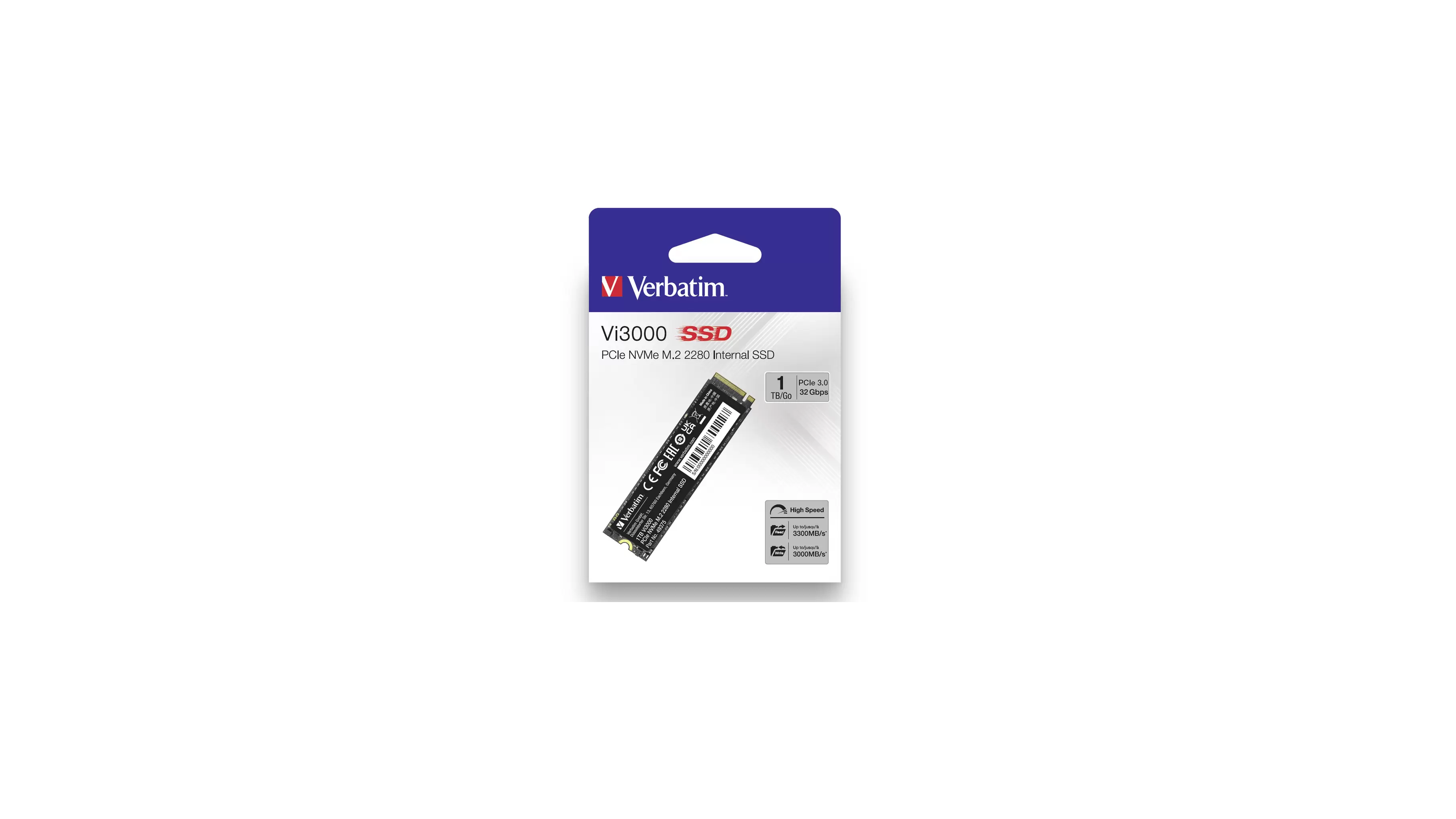 Verbatim Vi3000 SSD PCle NVMe M.2 2280 Internal SSD 1TB