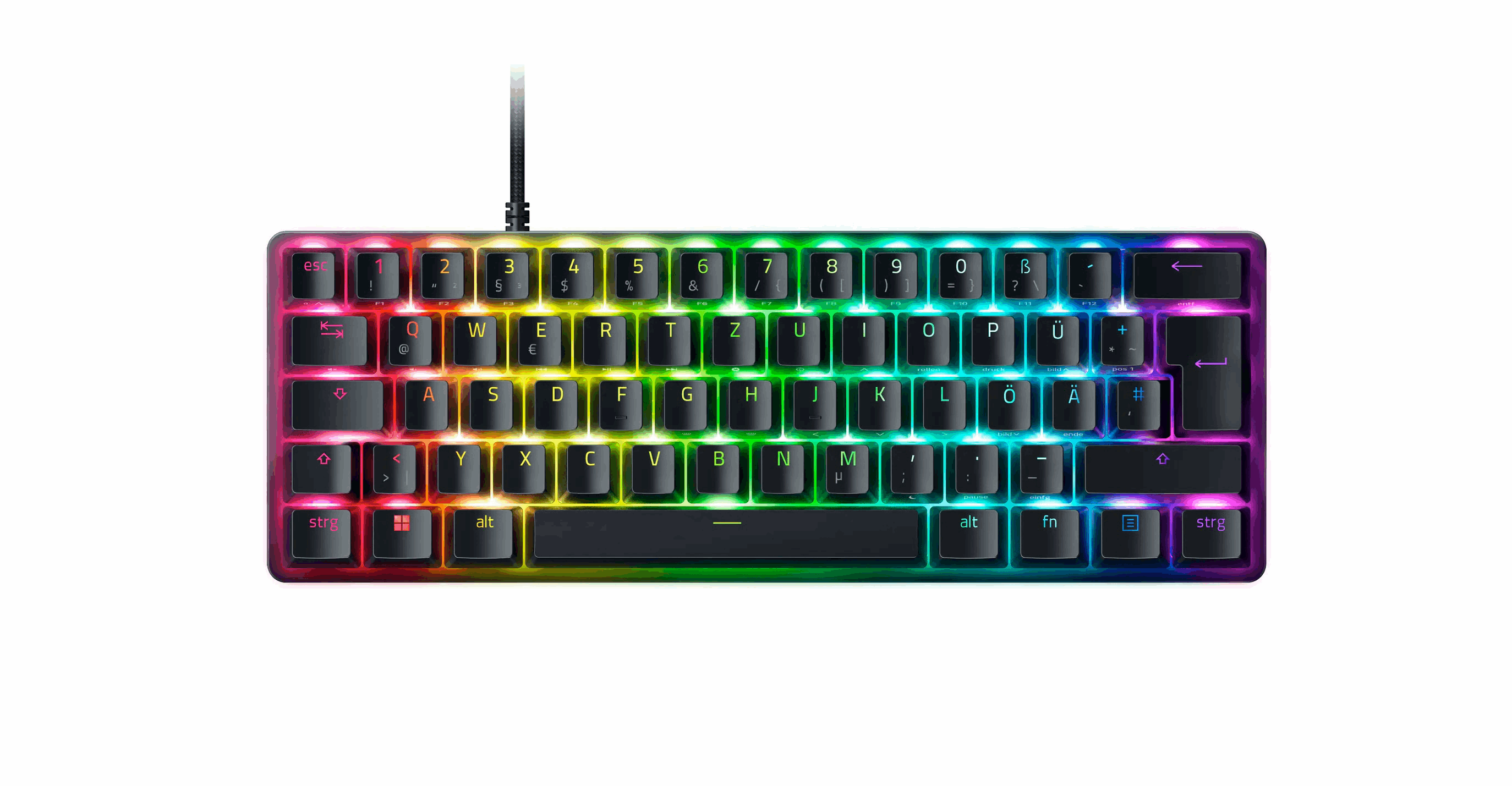 Razer Huntsman Mini Analog Gaming Tastatur - QWERTZ-Layout, 60%-Format mit analogen optischen Switches