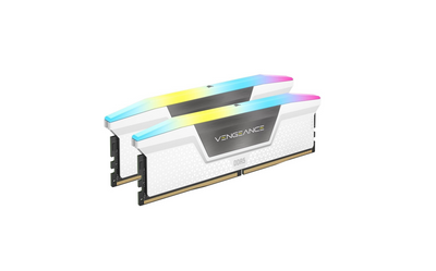 CORSAIR Vengeance RGB DDR5 RAM 32GB (2x16GB) 6000MHz CL36-44-44-96 1.4V AMD Expo & Intel XMP Desktop-Computer-Speicher - Weiß (CMH32GX5M2E6000Z36W)