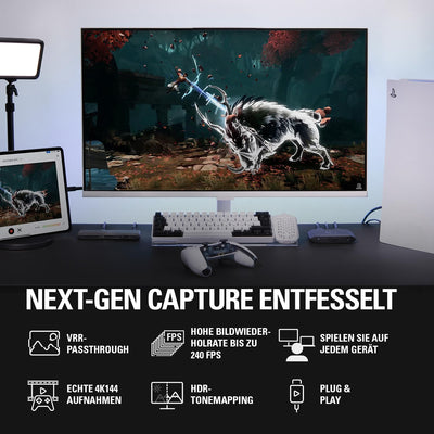 Elgato 4K X Capture Card für Videoaufnahmen und Streaming Features