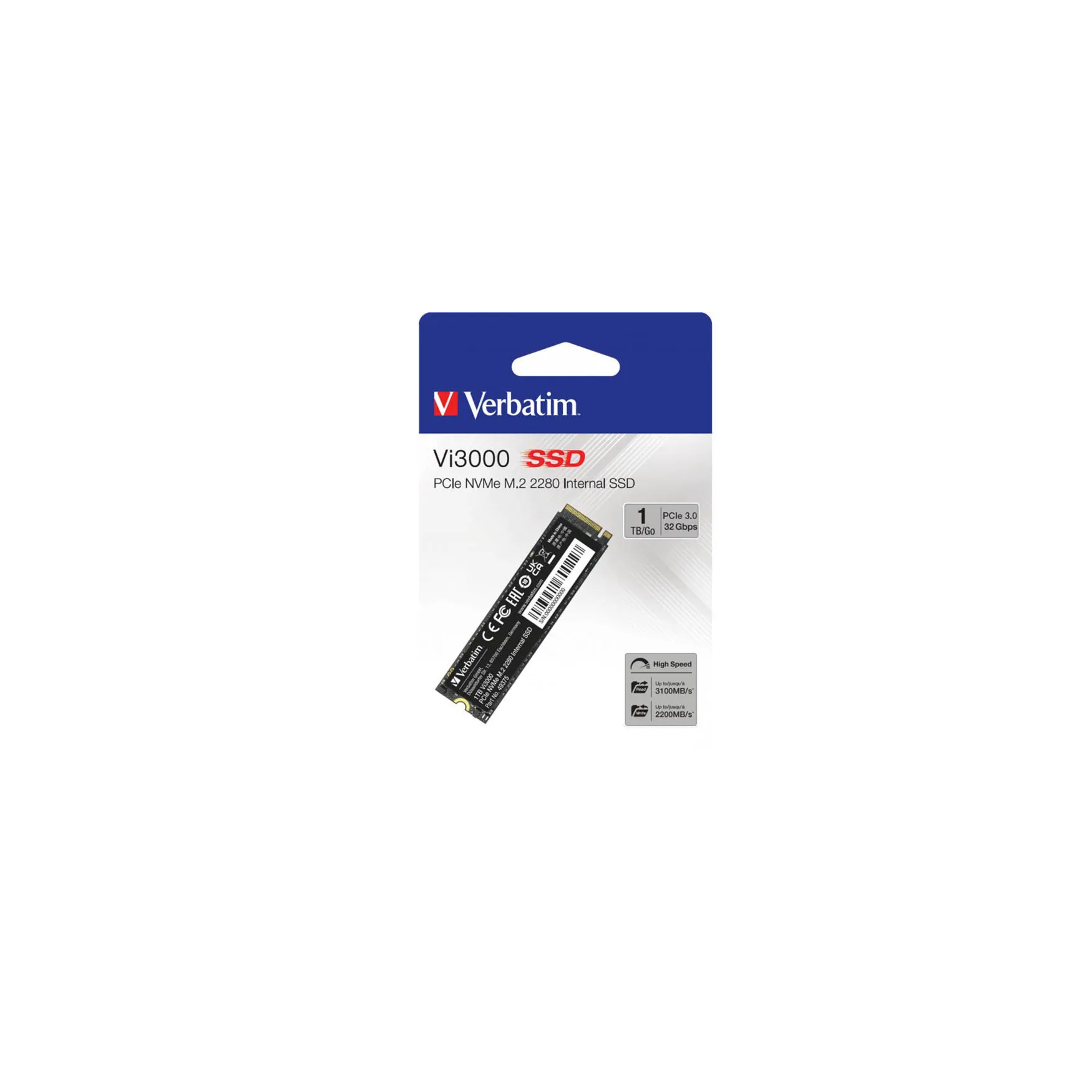 Verbatim Vi3000 SSD PCle NVMe M.2 2280 Internal SSD 1TB