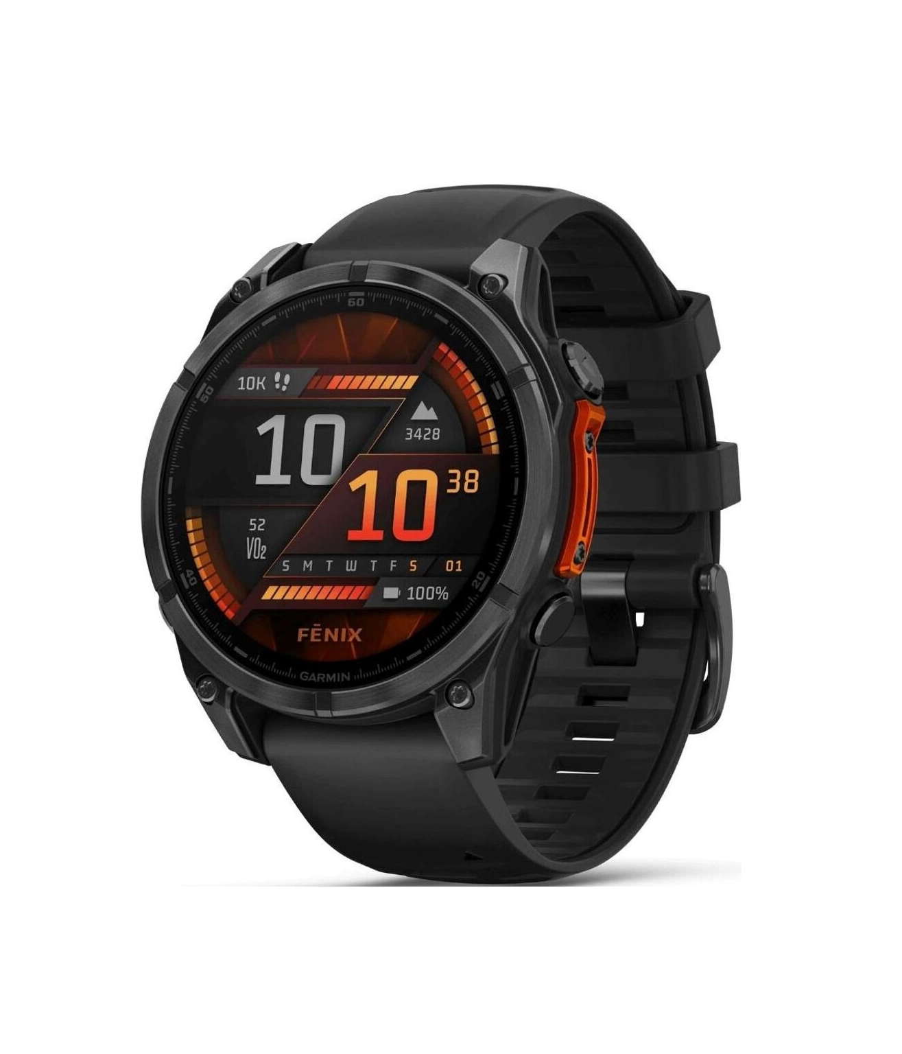 Garmin fenix 8 47mm AMOLED – GPS-Multisport-Smartwatch Schwarz/Schiefergrau
