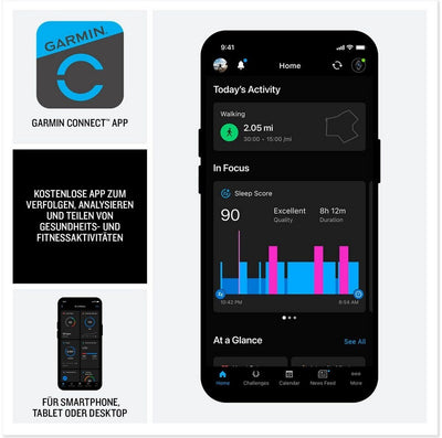 Garmin Venu 4 Fitness-Smartwatch, 1,2 Zoll AMOLED Touchdisplay Schwarz/Schiefergrau Silikon-Armband