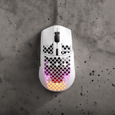 SteelSeries Aerox 3 Wireless - RGB Gaming-Mouse - Federleichtes Design - TrueMove Air-Sensor mit 18.000 DPI - Snow