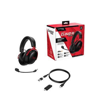 HYPERX Cloud III Wireless - Gaming Headset - ohrumschließend - 2,4 GHz - kabellos