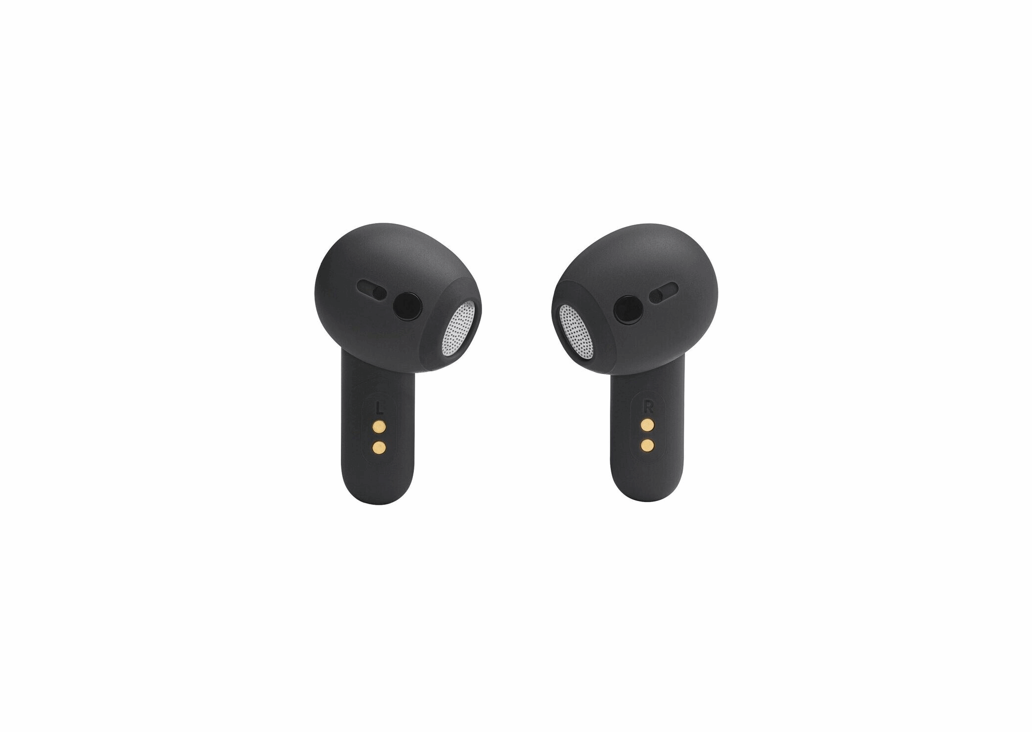 JBL Live Flex In-Ear Kopfhörer in Schwarz in der Vorderansicht.
