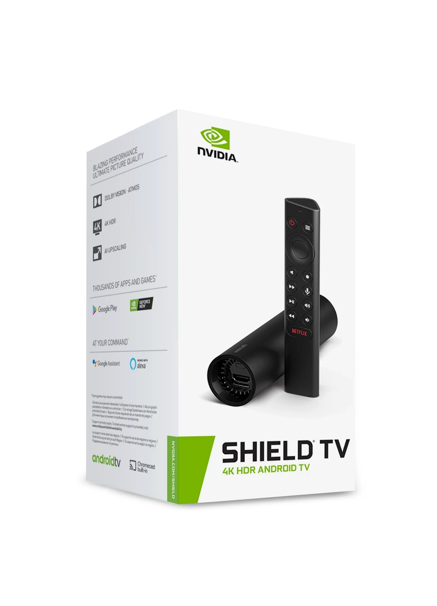 NVIDIA SHIELD TV, Streaming-Client (schwarz, UltraHD/4K, HDR, Dolby Vision, Dolby Atmos)