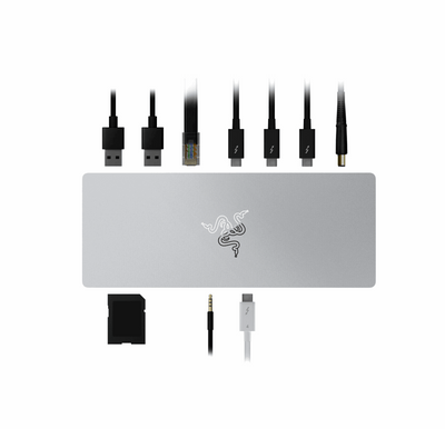 Razer Thunderbolt 4 Dock Mercury Edition, Dockingstation, 10 Ports in 1