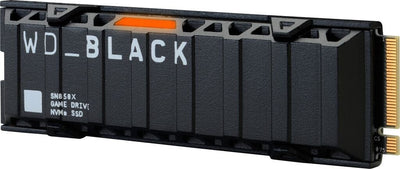 WD Black SN850X NVMe SSD mit Heatsink – Seitenansicht
