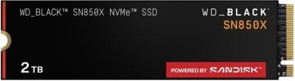 Western Digital Black SN850X NVMe SSD Game Drive 2TB, PCle Gen4